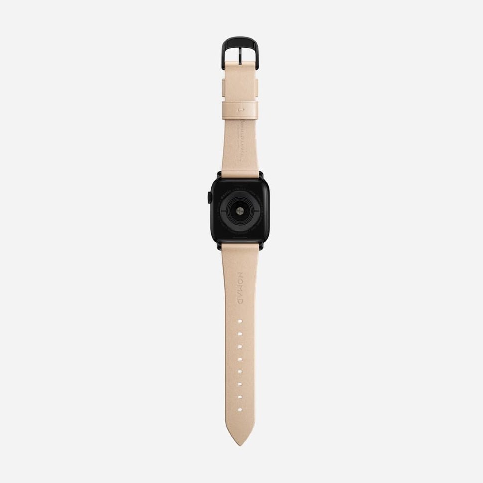 Ремешок Nomad Modern Slim для Apple Watch 38/40mm Бежевый с черной фурнитурой NM10JNB000 от Kremlinstore