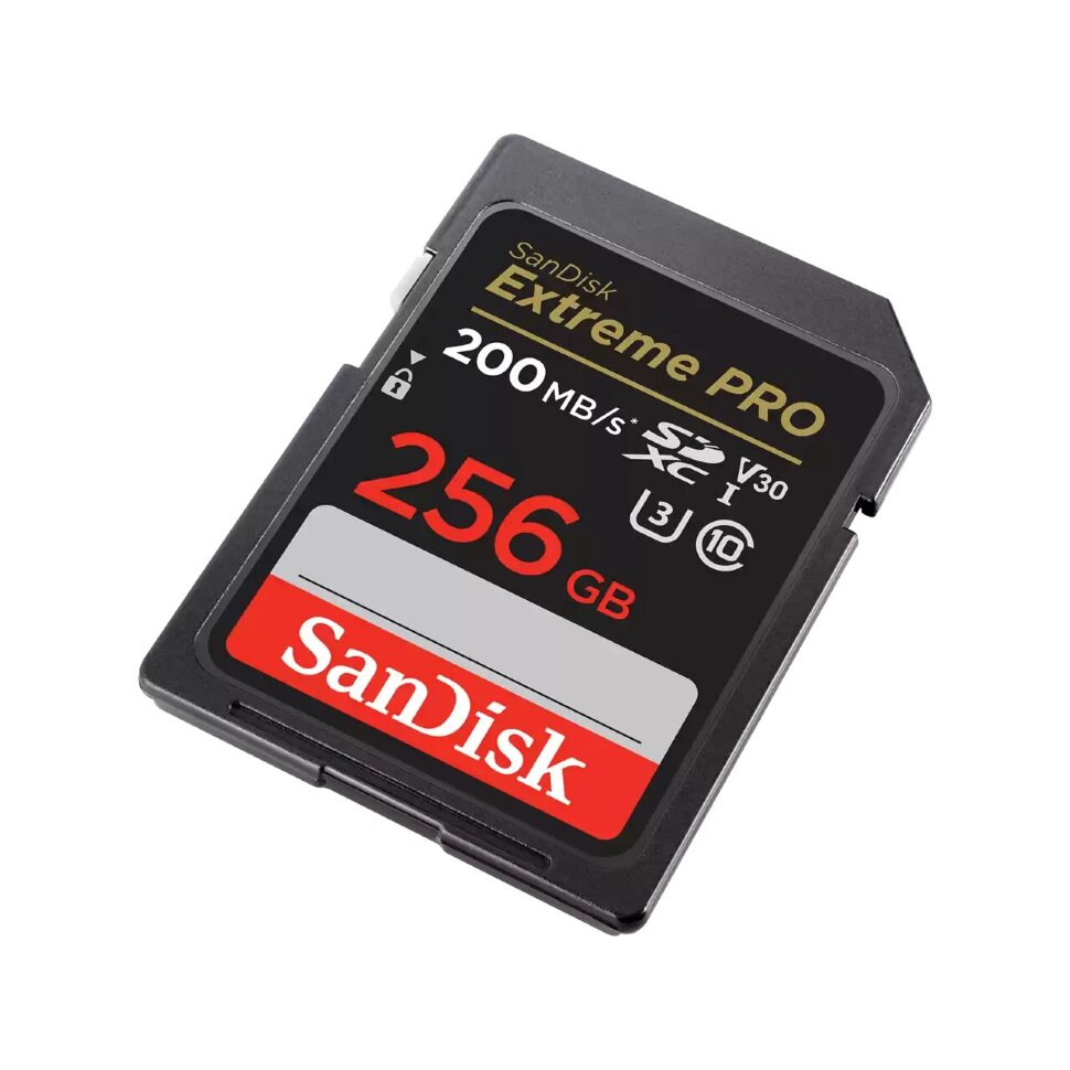 Карта памяти SanDisk Extreme Pro 256Gb SDXC UHS-I U3 V30 SDSDXXD-256G-GN4IN
