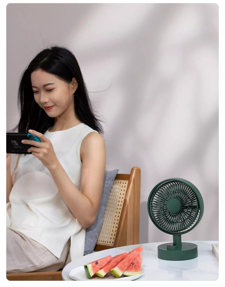 Настольный вентилятор Xiaomi Sothing Desktop Shaking Head Fan S1 Зелёный