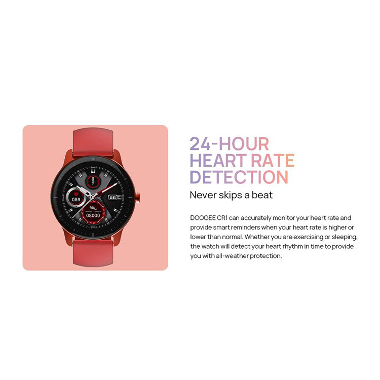 Умные часы Doogee CR1 Smartwatch RU Чёрные - фото 8