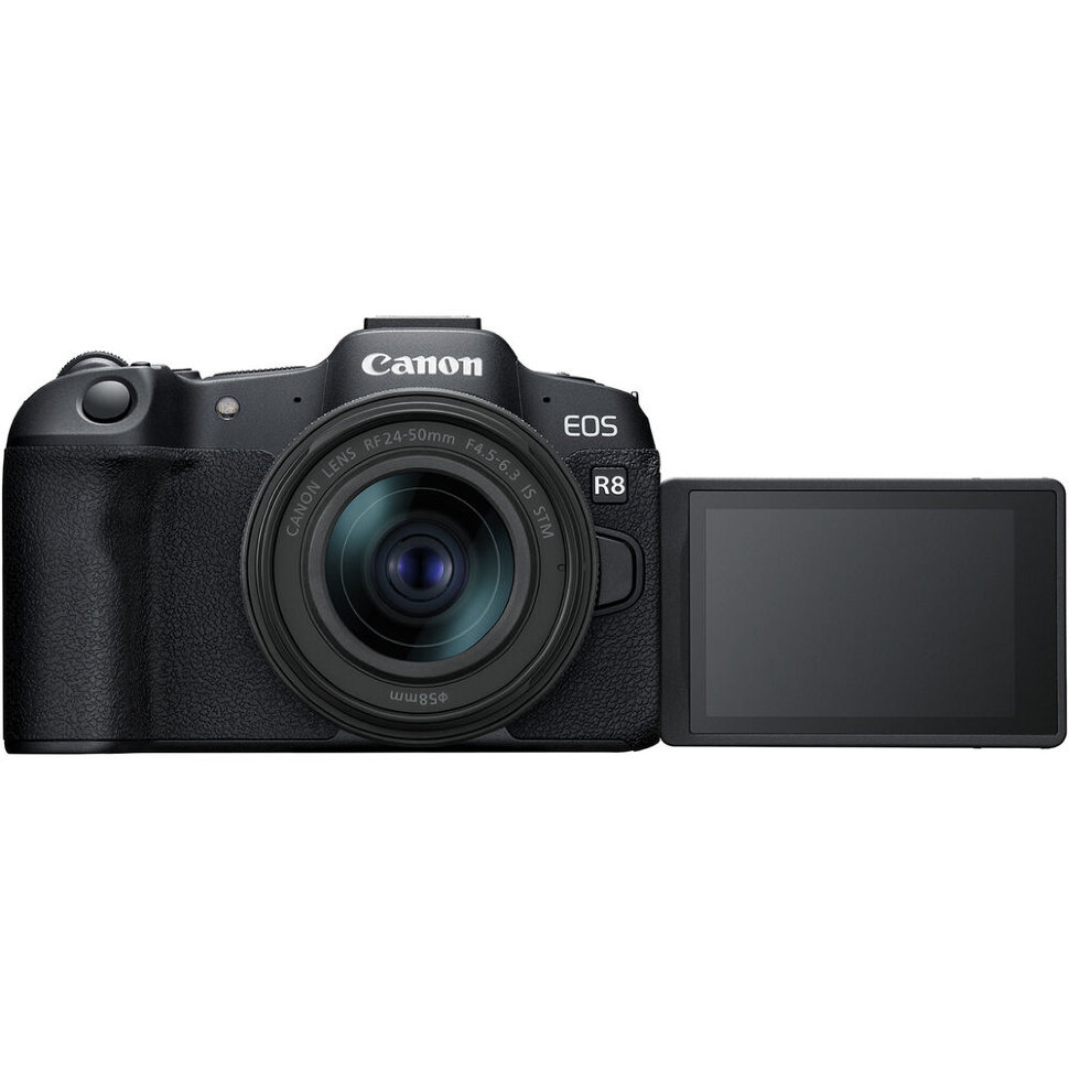 Беззеркальная камера Canon EOS R8 (+ RF 24-50mm f/4.5-6.3 IS STM) 5803C012 беззеркальная камера canon eos r8 rf 24 50mm f 4 5 6 3 is stm 5803c012
