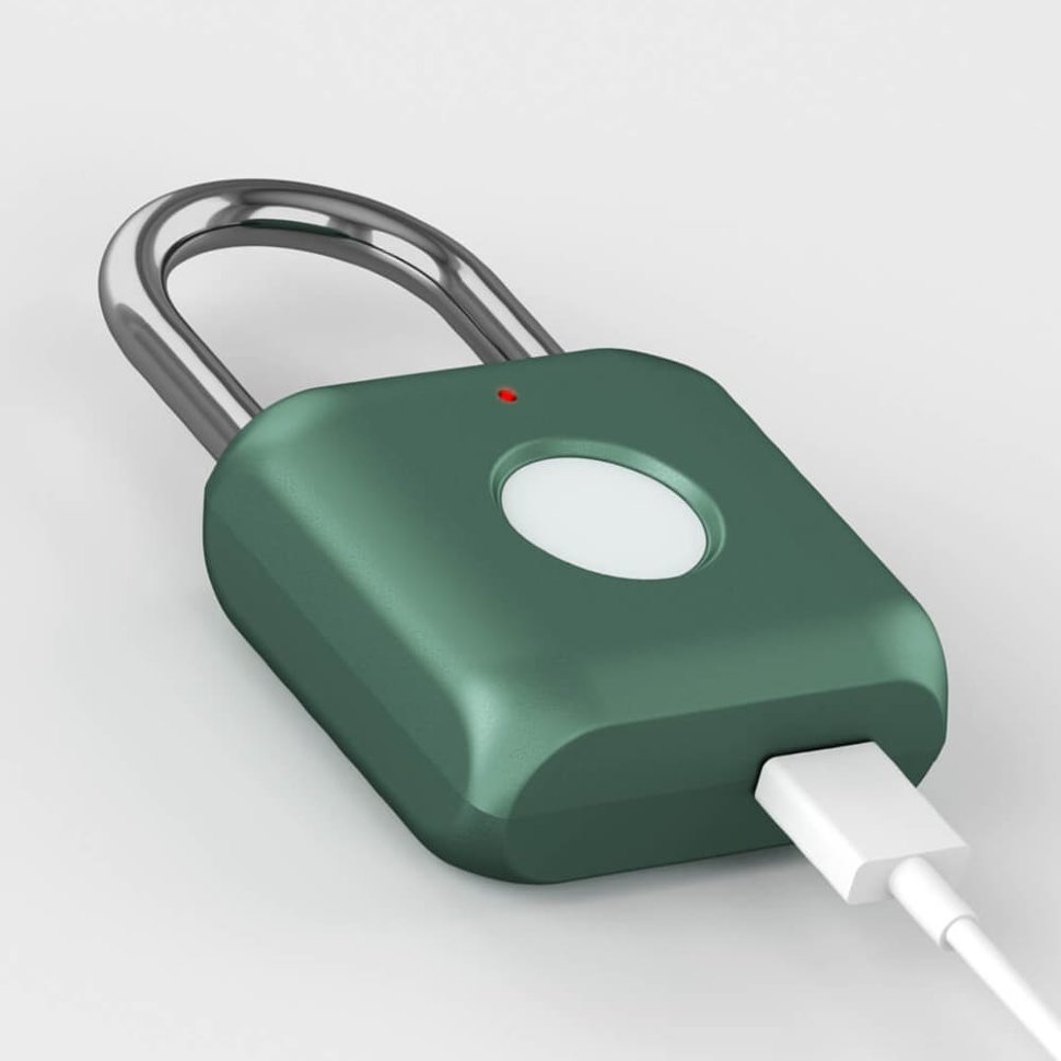 Умный замок Xiaomi Smart Fingerprint Lock padlock Зеленый YD-K1 - фото 3