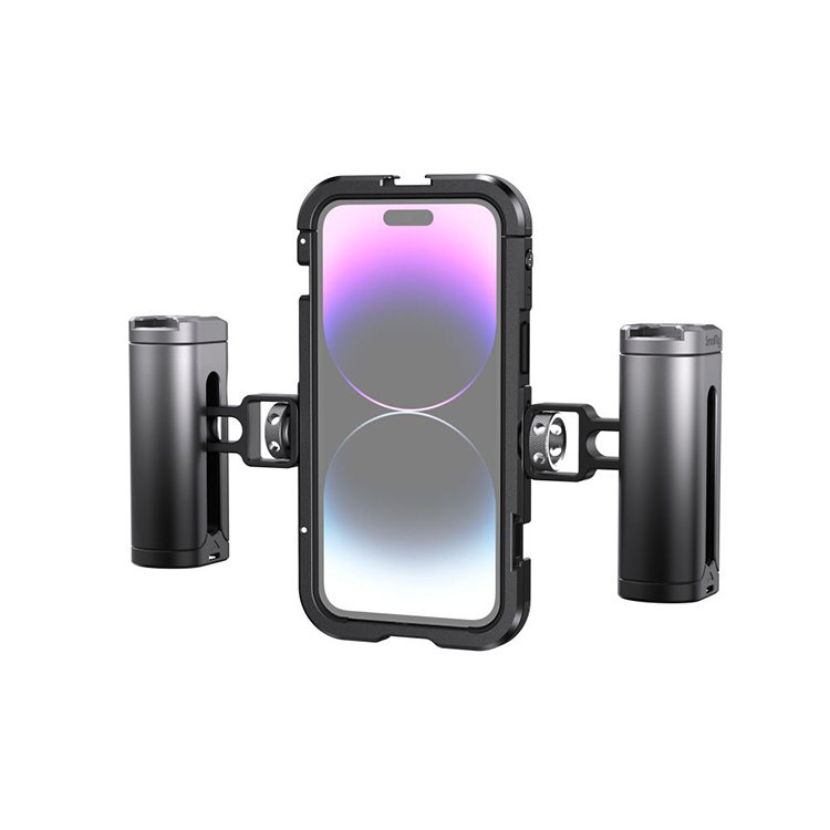 Клетка SmallRig 4078 Dual Handle Kit для iPhone 14 Pro Max клетка smallrig 4393 video kit single handheld для iphone 15 pro max