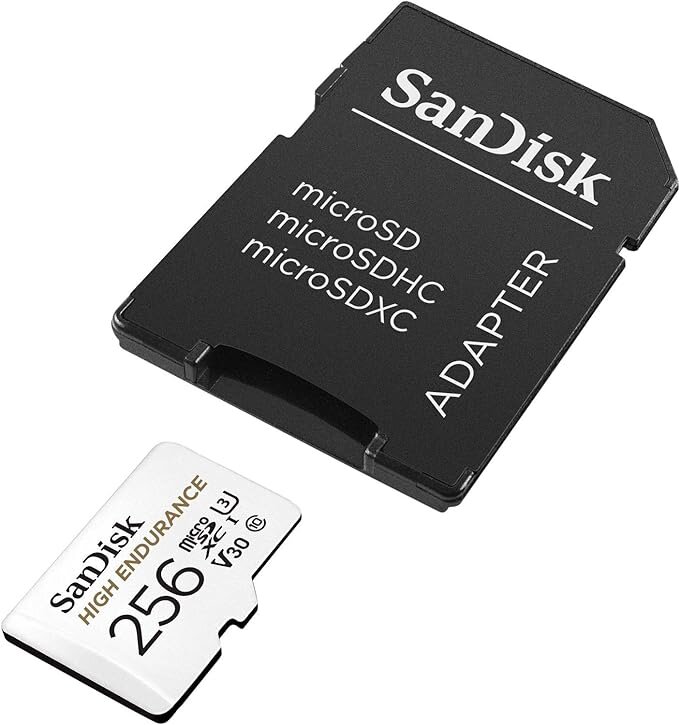 Карта памяти SanDisk High Endurance 256Gb microSDXC UHS-I V30 (U3) + SD adapter SDSQQNR-256G-GN6IA карта памяти sandisk high endurance 128gb microsdxc uhs i v30 u3 sd adapter sdsqqnr 128g gn6ia