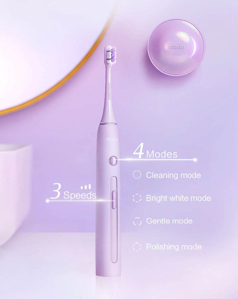 Электрическая зубная щетка Xiaomi Soocas X3 Pro Фиолетовая - фото 7