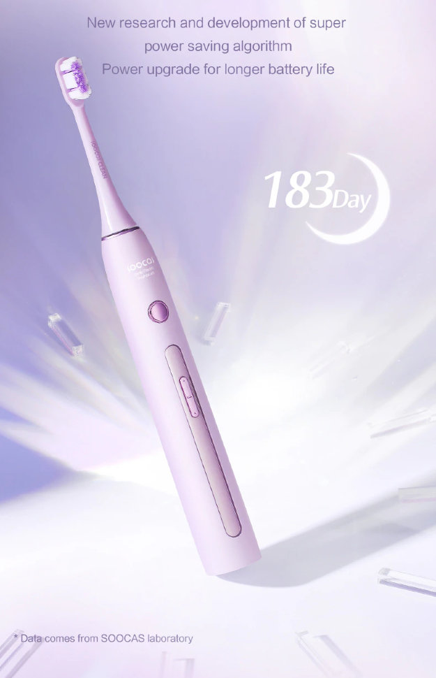 Электрическая зубная щетка Xiaomi Soocas X3 Pro Фиолетовая - фото 8