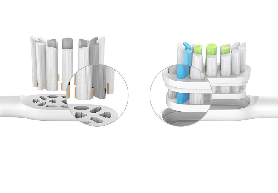 Сменные насадки для зубной щетки Xiaomi Soocas X3 (2шт) Белые Bh01W - фото 3