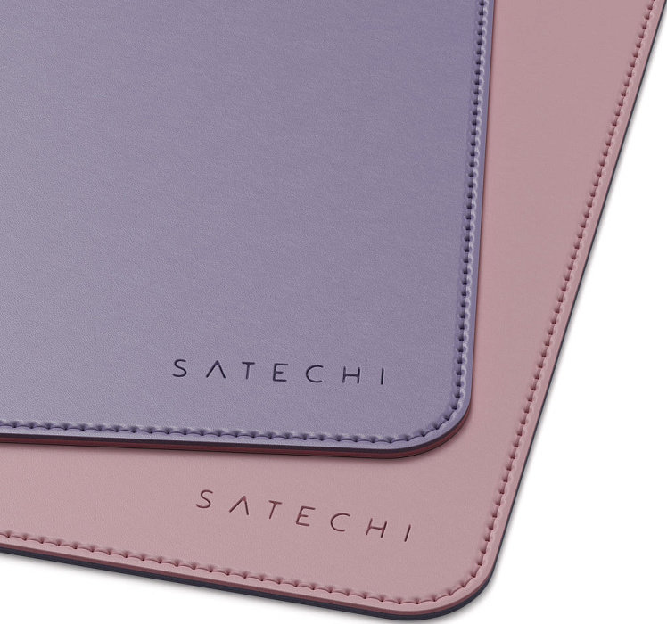 Коврик Satechi Dual Side ECO-Leather Deskmate Розовый/фиолетовый ST-LDMPV коврик satechi dual side eco leather deskmate желтый оранжевый st ldmyo