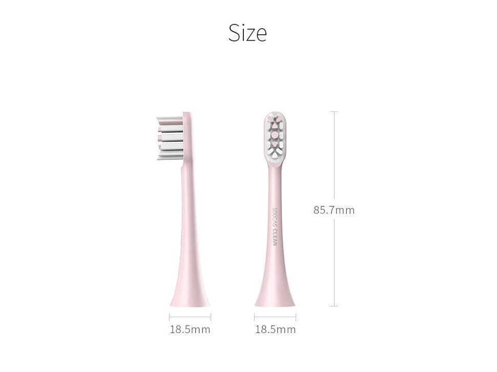 Сменные насадки для зубной щетки Xiaomi Soocas X3 (2шт) Чёрные Bh01B - фото 3