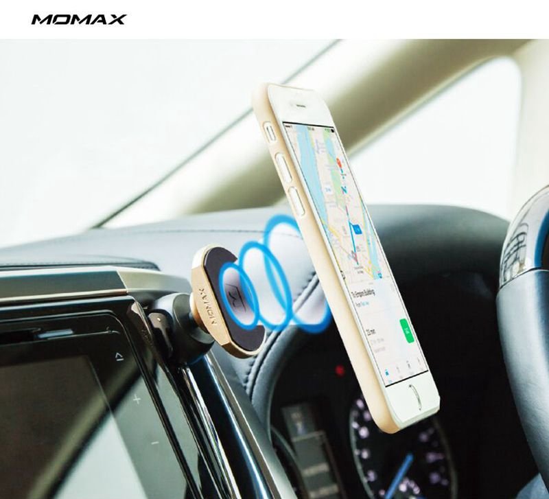 Автодержатель Momax Magnetic Mini Серебро CM5S автомобильный держатель deppa crab air mini на решетку воздуховода