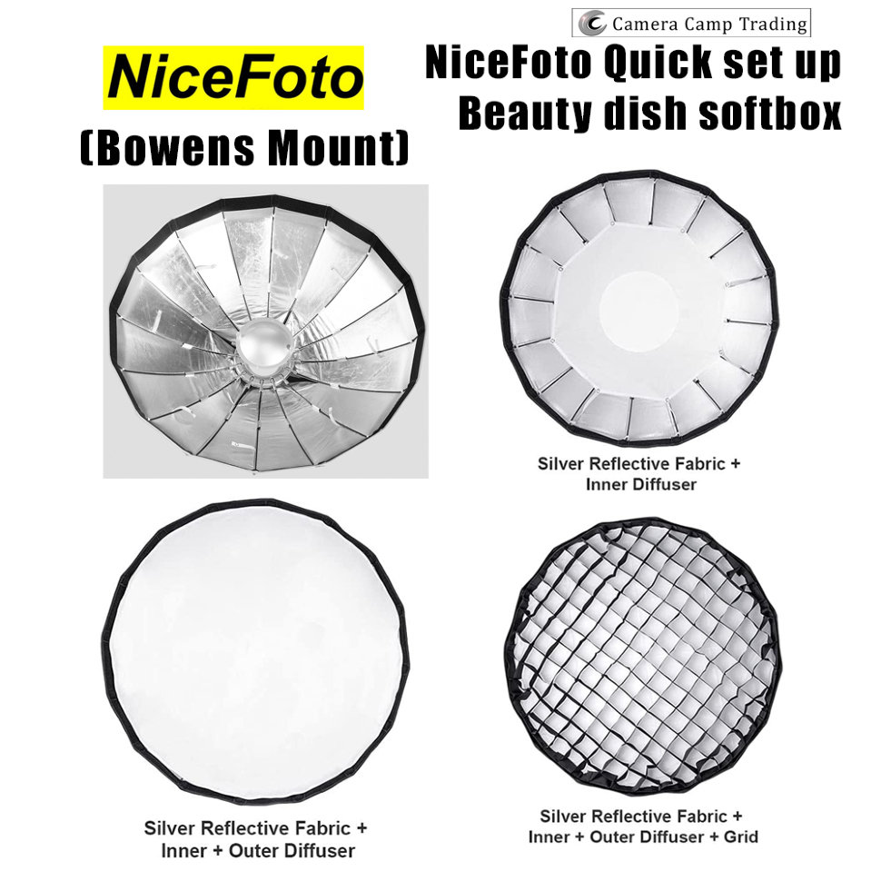 Софтбокс NiceFoto Beauty dish Ø105cm с сотами 6120160 - фото 8