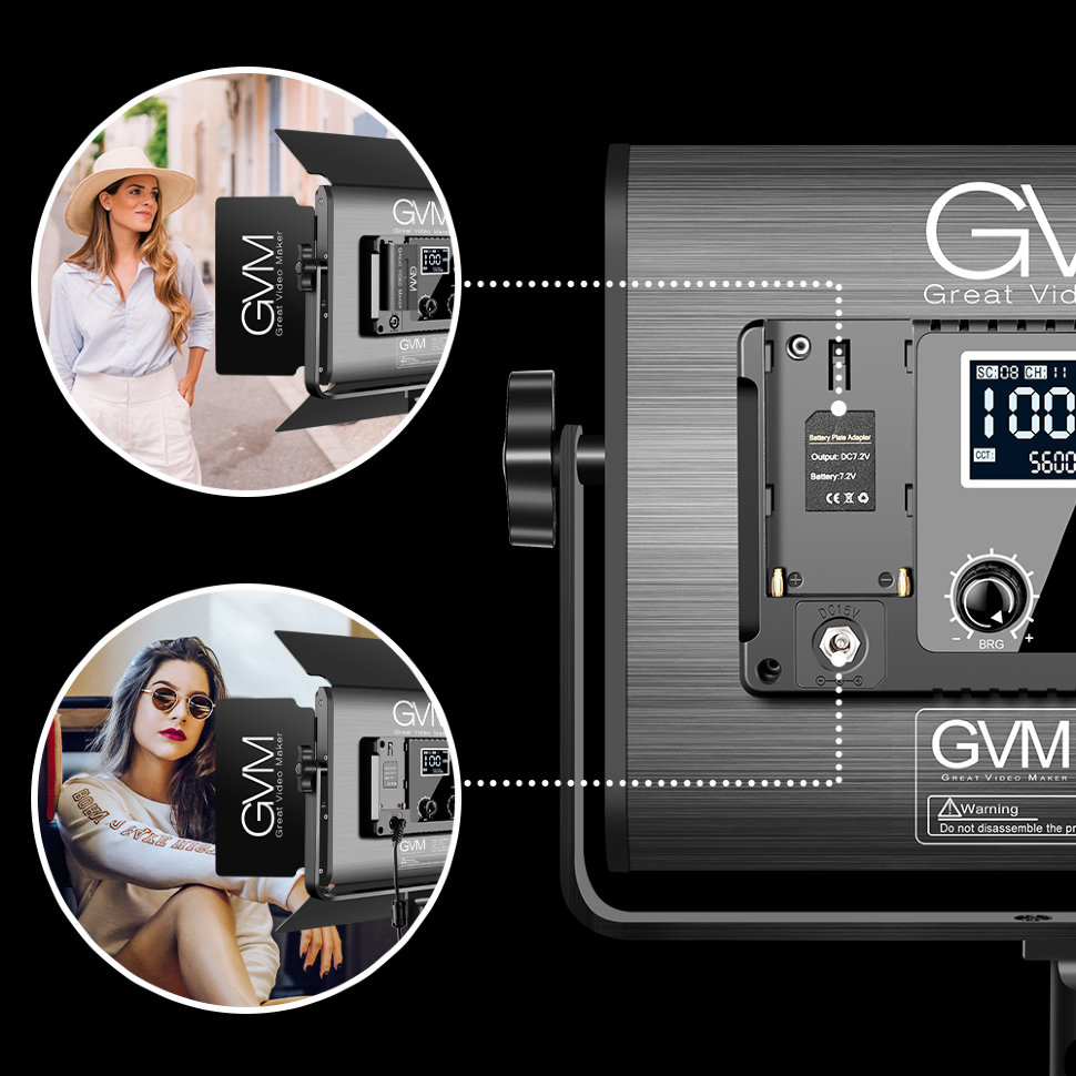 Комплект осветителей GVM 880RS (2шт) GVM-880RS-2L - фото 4