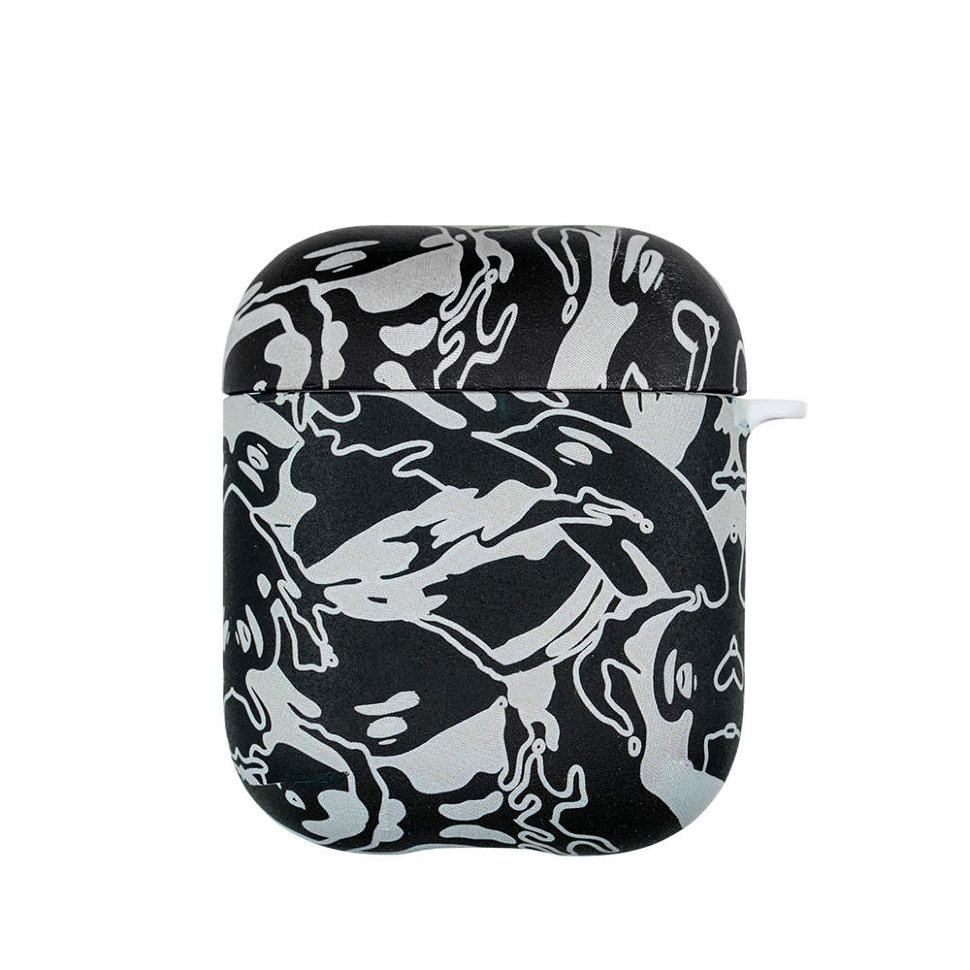 Чехол PQY Camouflage для Apple AirPods Чёрный Kingxbar Marbel Series Airpods Case-Black Camoufla