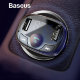 Автомобильное зарядное устройство Baseus T-typed S-09 с FM трансмиттером Серебро - Изображение 86665