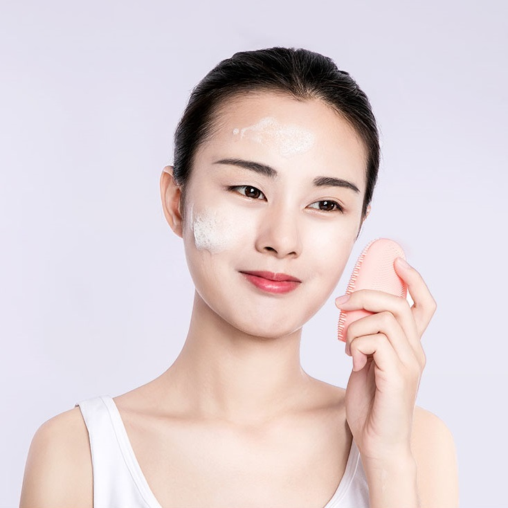 Аппарат для ультразвуковой чистки лица Xiaomi Jordan & Judy Silicone Facial Cleaner Розовый NV0001 - фото 2