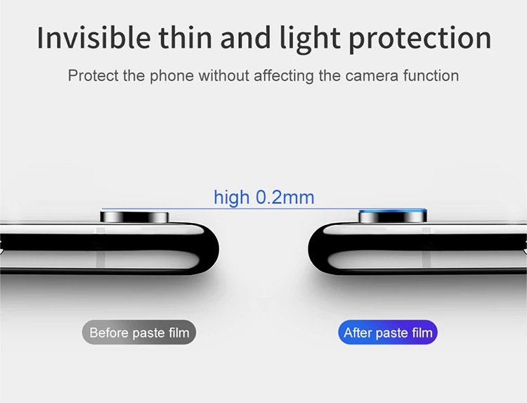 Защитное стекло для объектива Baseus Camera Lens Glass Film 0.2mm для iPhone Xs Max Transparent SGAPIPH65-JT02 - фото 4