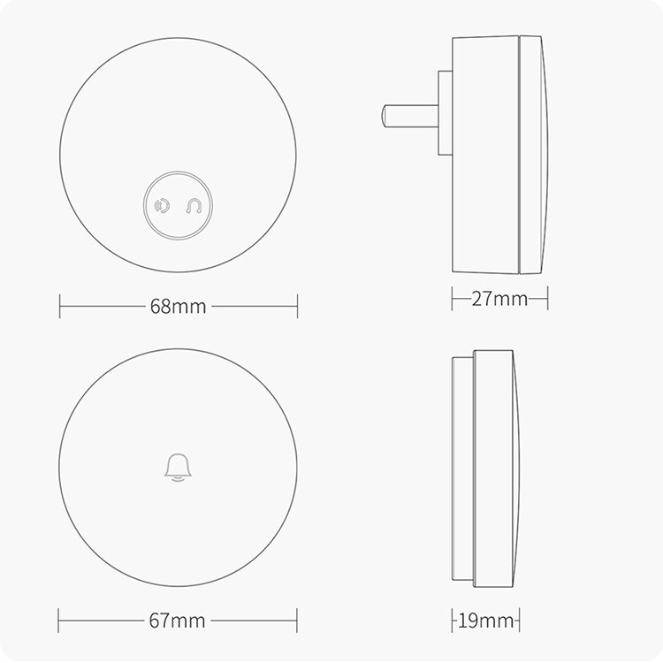 Беспроводной дверной звонок Xiaomi Linptech Wireless Doorbell G6L-SW - фото 4