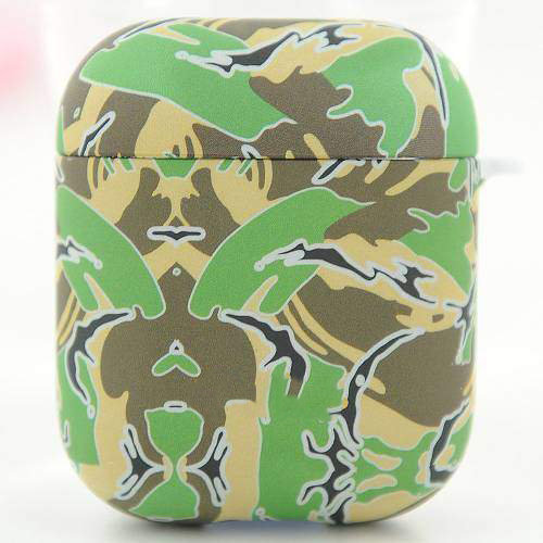 Чехол PQY Camouflage для Apple AirPods Зелёный Kingxbar Marbel Series Airpods Case-Green Camoufla