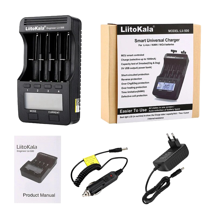 Зарядное устройство LiitoKala Lii-500 LCD Чёрный - фото 6