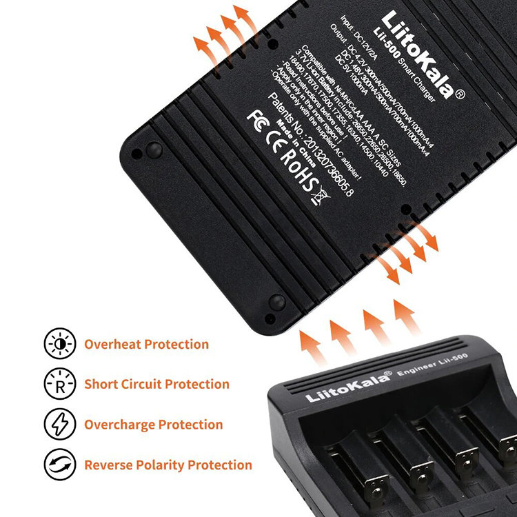 Зарядное устройство LiitoKala Lii-500 LCD Чёрный - фото 8