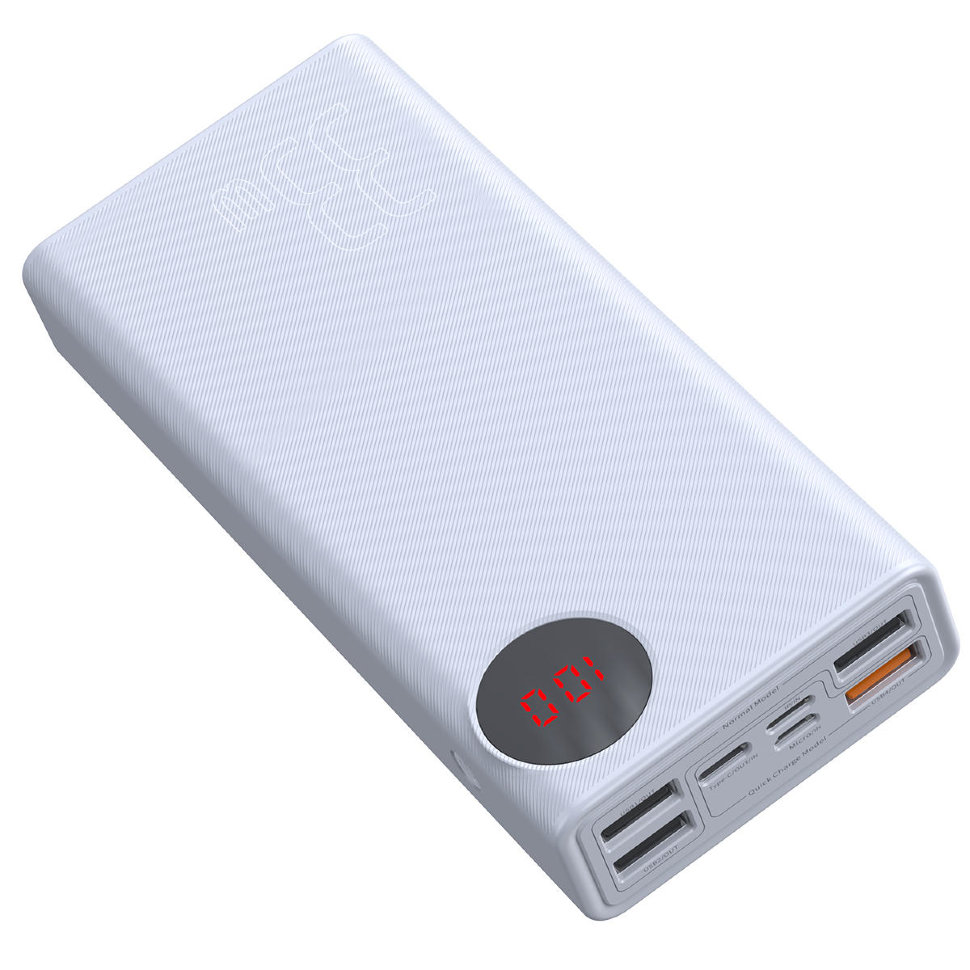 Внешний аккумулятор Baseus Mulight 33Вт  (PD3.0+QC3.0) 30000 мАч Белый PPMY-02 - фото 1