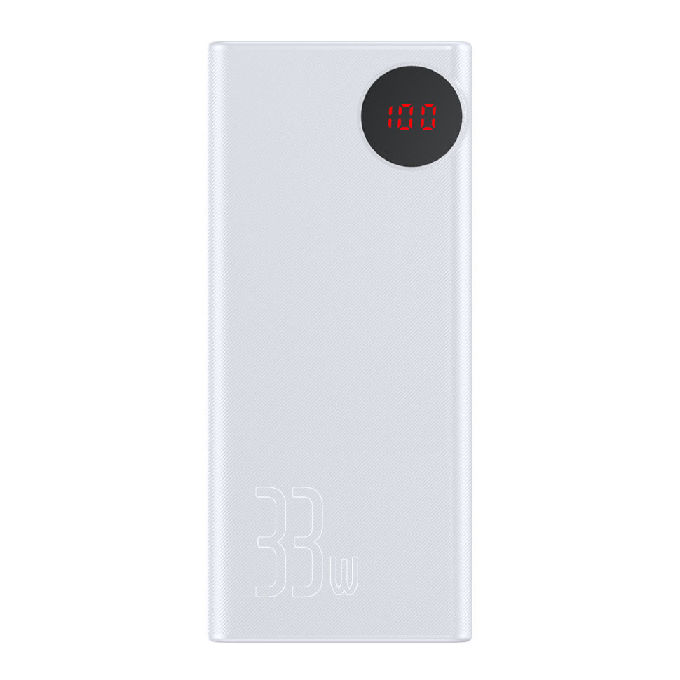 Внешний аккумулятор Baseus Mulight 33Вт  (PD3.0+QC3.0) 30000 мАч Белый PPMY-02 - фото 5