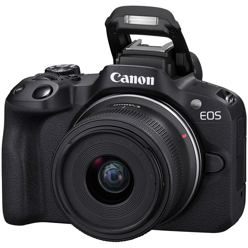 Беззеркальная камера Canon EOS R50 Kit (18-45 + 55-210) RF Чёрная EOS R50 KIT(RF 18-45 + 55-210) BLACK (A) - фото 4