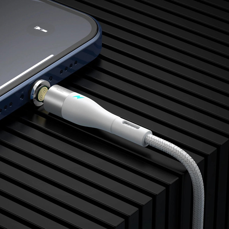 Кабель Baseus Zinc Magnetic USB - Micro USB+Lightning+Type-C 3A 1м Белый CA1T3-A02 - фото 4