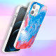 Чехол PQY Watercolour для iPhone 12/12 Pro Синий и Розовый - Изображение 166882