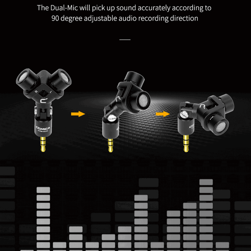 Микрофон стерео X/Y CoMica VS10 для камер и GoPro CVM-VS10 - фото 3