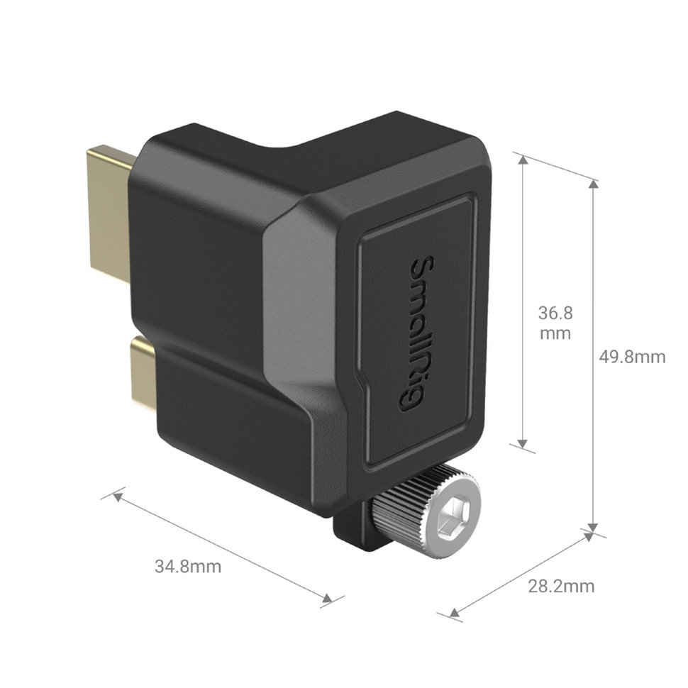 Адаптер угловой SmallRig 3289 для HDMI & Type-C кабеля для BMPCC 6K Pro - фото 5