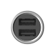 Автомобильное зарядное устройство ZMI Metal Car Charger 2 USB Серебро - Изображение 170928