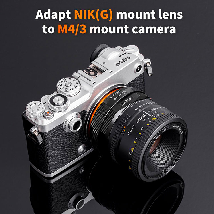 Адаптер K&F Concept M18125 для объектива Nikon G на камеру Micro 4/3 KF06.454