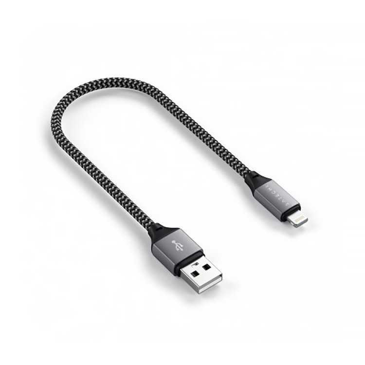 Кабель Satechi USB - Lightning 25см Серый ST-TAL10M кабель держатель baseus car mount usb cable lightning to usb красный calox 09