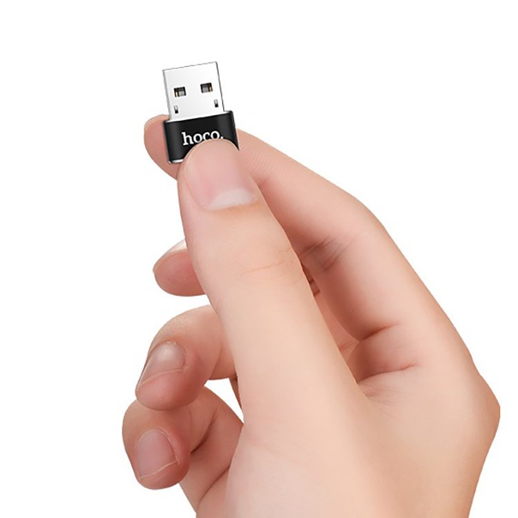 Адаптер HOCO UA6 USB - Type-C Чёрный - фото 4