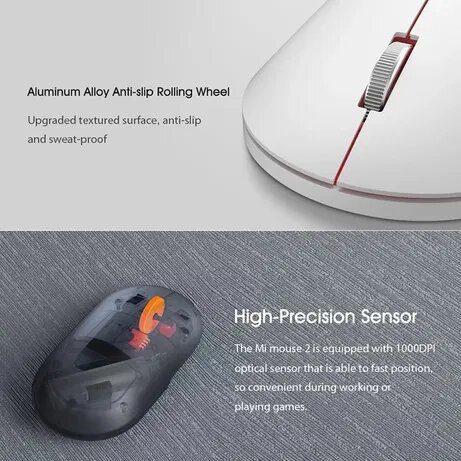 Беспроводная мышь Xiaomi Mi Wireless Mouse 2 Белая XMWS002TM - фото 9