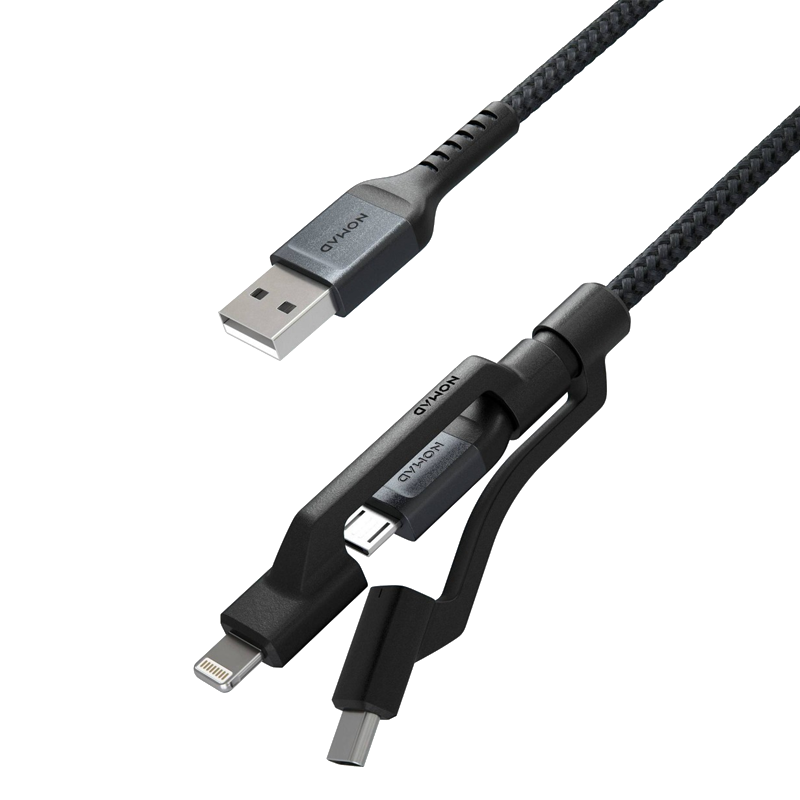 Кабель Nomad Universal Kevlar Lightning/Type-C/Micro-USB 1.5м NM01012B00 кабель apple usb type c lightning 2 метра mkq42
