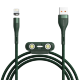 Кабель Baseus Zinc Magnetic USB - Micro USB+Lightning+Type-C 5А 1м Зеленый - Изображение 146455