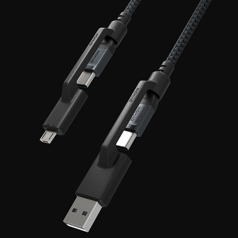 Кабель Nomad Universal Type-C +USB/Micro USB 1.5 м Чёрный NM0191C090 - фото 1