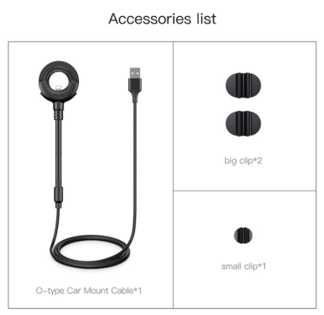 Кабель-держатель Baseus Car Mount USB Cable Lightning to USB Черный CALOX-01 - фото 6