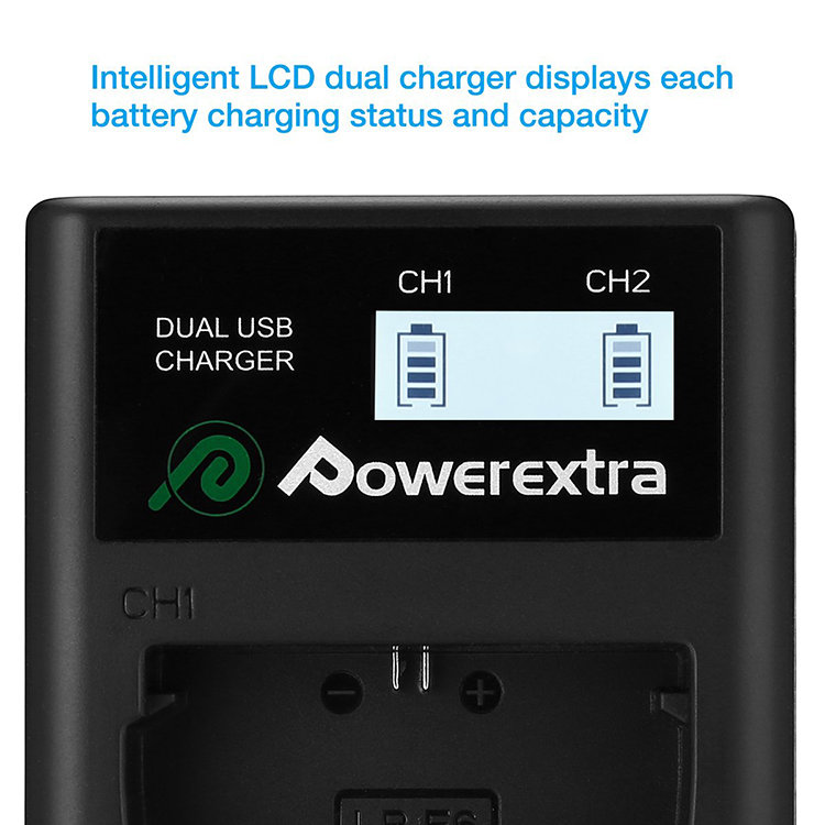 2 аккумулятора   зарядное устройство Powerextra LP-E6 (Уцененный кат.А) - фото 6