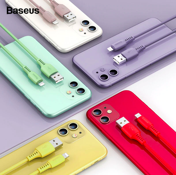 Кабель Baseus Colourful Cable USB - Lightning 2.4A 1.2м Красный CALDC-09 - фото 2