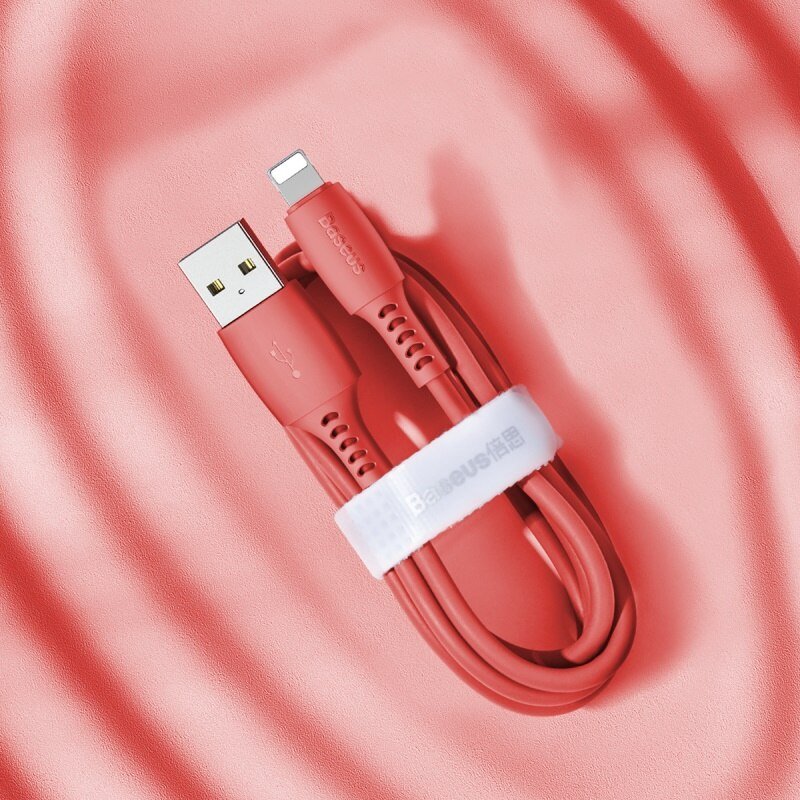 Кабель Baseus Colourful Cable USB - Lightning 2.4A 1.2м Красный CALDC-09