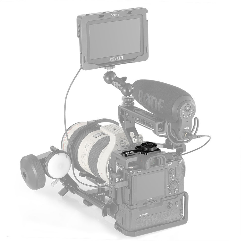 Крепление на холодный башмак SmallRig 2241 для клеток камер Sony A7R III/A7 III/A7 II/A7R II/A7S II/A9 - фото 5