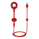Кабель-держатель Baseus Car Mount USB Cable Lightning to USB Красный - Изображение 70043