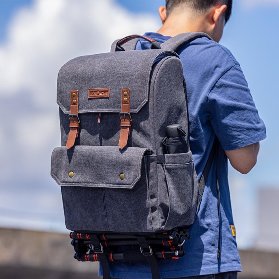 Рюкзак K&F Concept Travel Camera Backpacks + DSLR Case Серый KF13.104 - фото 1