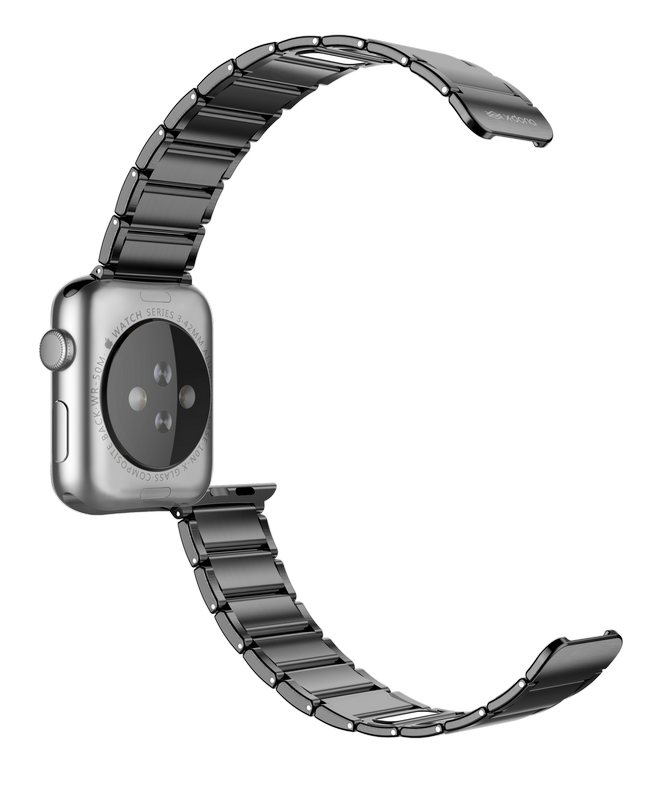 Браслет X-Doria Classic для Apple Watch 42/44 мм Чёрный 483179 чехол pqy crystal fabric для apple airpods pro чёрный kingxbar crystal fabric airpods pro case black