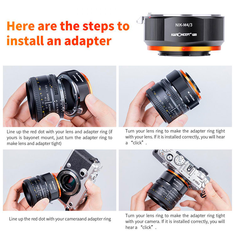 Адаптер K&F Concept M11125 для объектива Nikon AI на камеру Micro 4/3 KF06.459 - фото 3