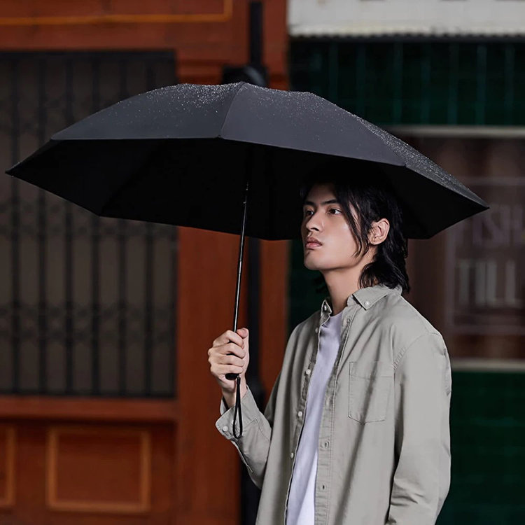 Зонт с фонариком Xiaomi U'REVO Automatic Reverse Folding Lighting Umbrella Чёрный URCOTNT2105U