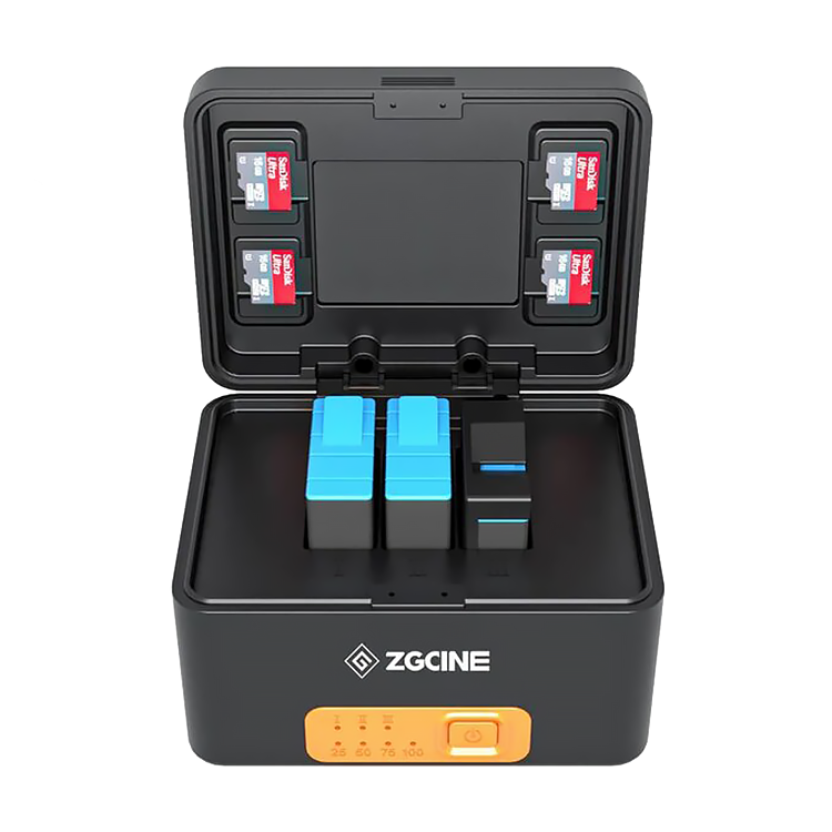 Зарядный кейс ZGCine PS-G10 для аккумуляторов GoPro аккумулятор lumiix 1220mah gp403 1220 для gopro hero 5 6 7 8